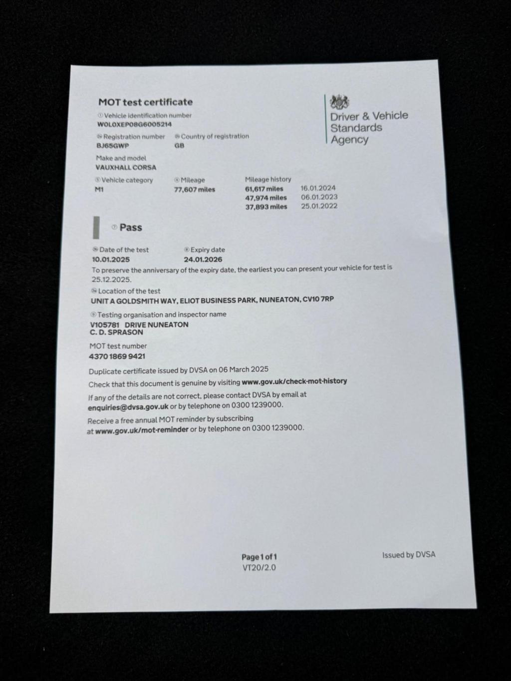 VAUXHALL CORSA 1.2i Limited Edition Euro 6 3dr 2015