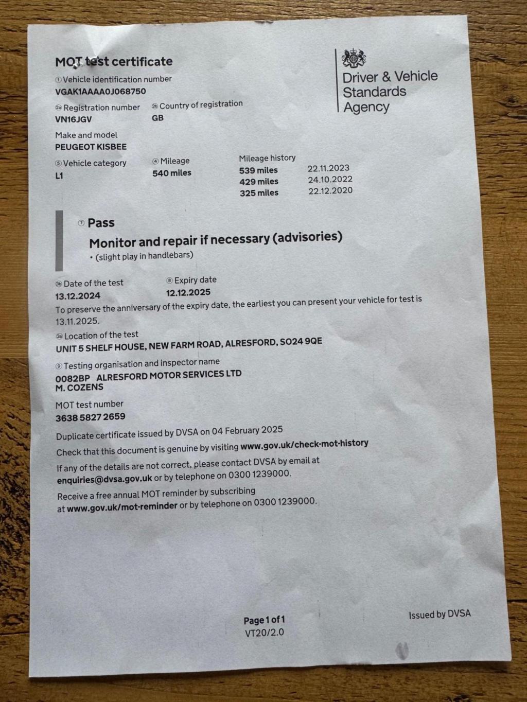 PEUGEOT KISBEE 50 SLN 2016