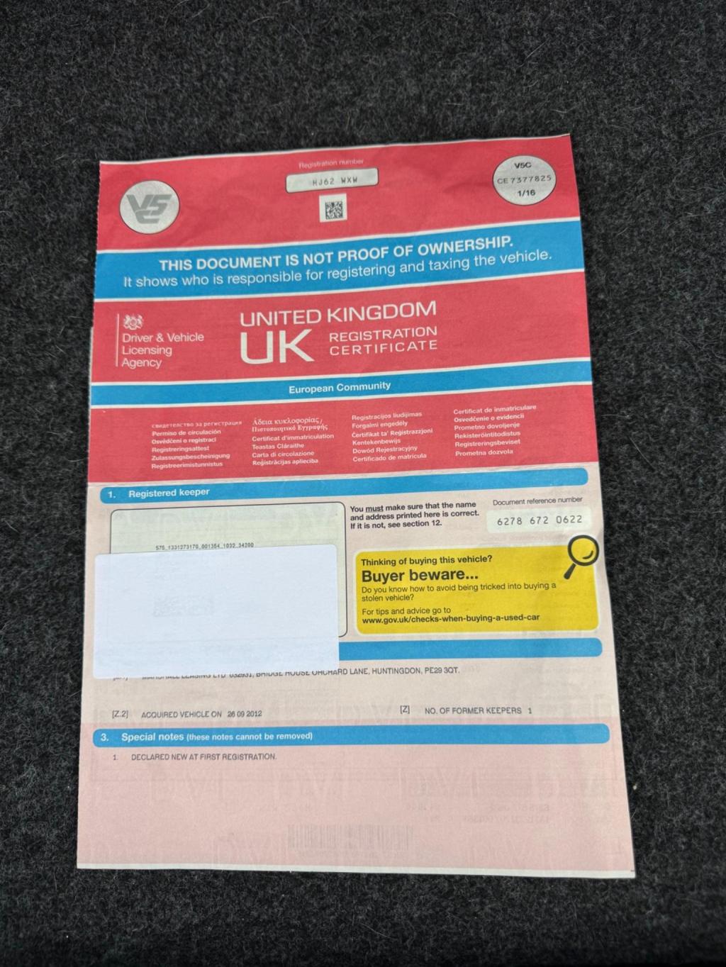 VOLKSWAGEN UP 1.0 BlueMotion Tech Move up! Euro 5 (s/s) 5dr 2012