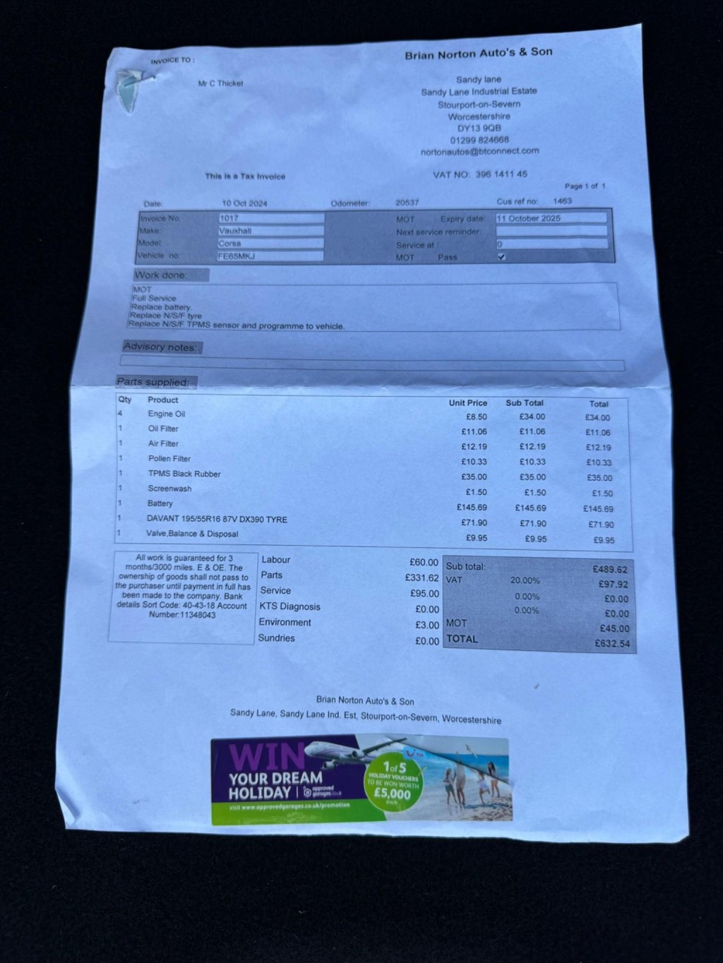 VAUXHALL CORSA 1.4i ecoFLEX SE Euro 6 5dr 2015