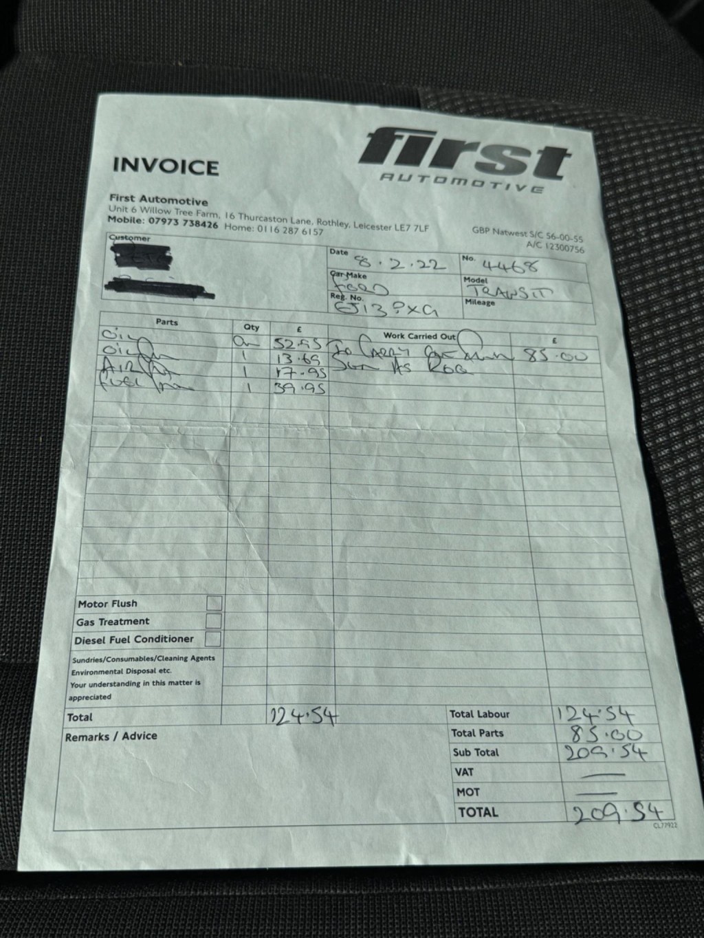 FORD TRANSIT CUSTOM 2.2 TDCi 270 ECOnetic L1 H1 5dr 2013