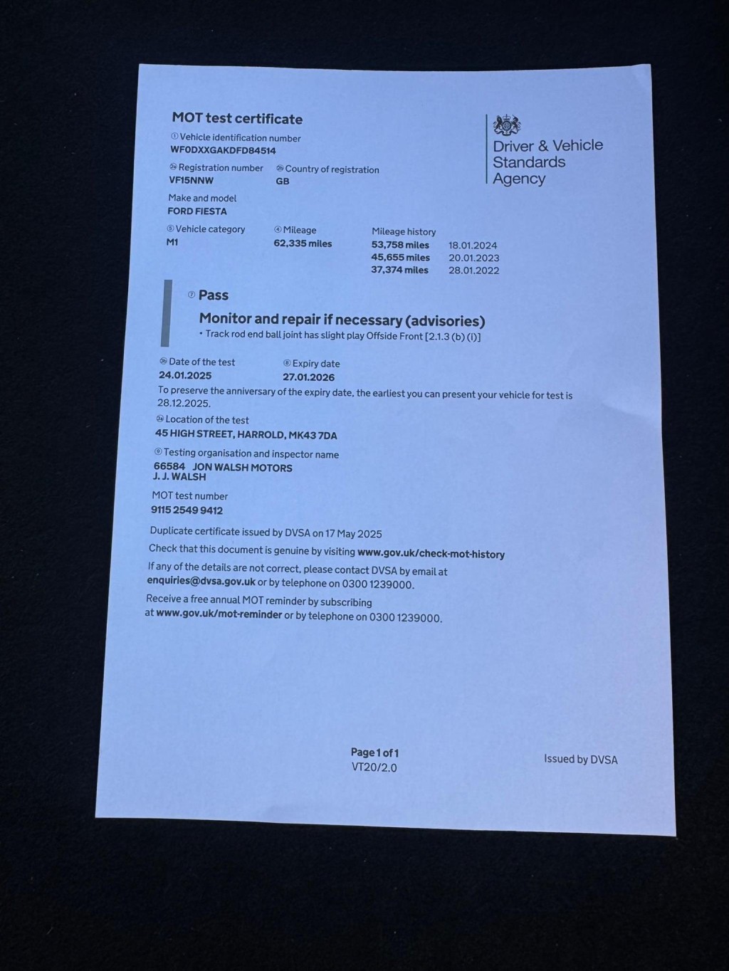 FORD FIESTA 1.25 Zetec Euro 6 5dr 2015