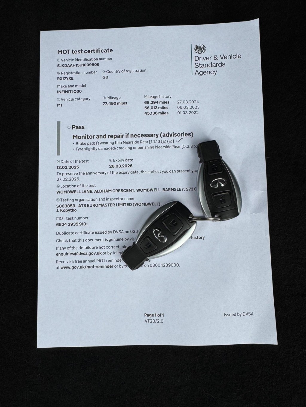 INFINITI Q30 1.5d SE Euro 6 (s/s) 5dr 2017