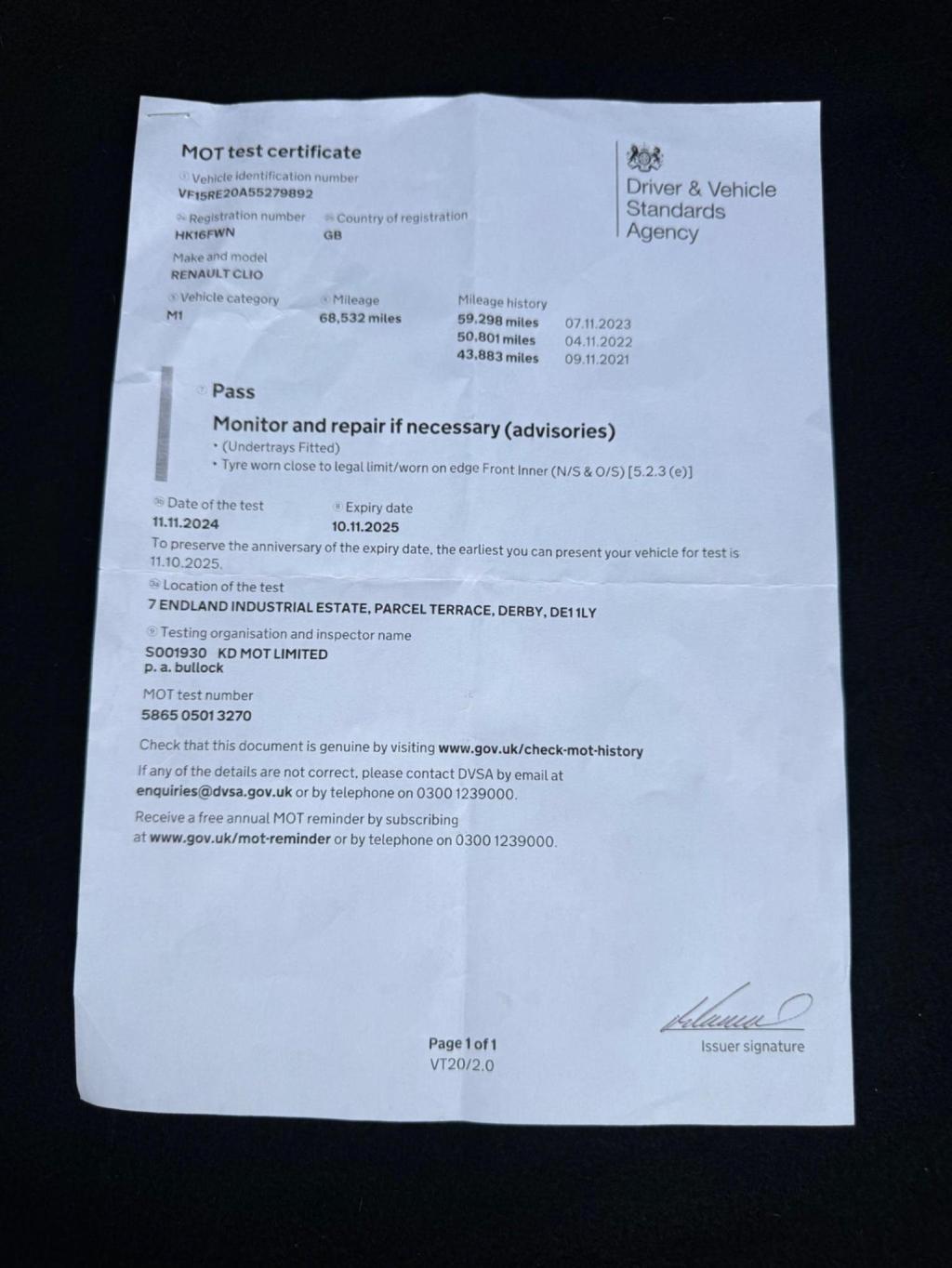 RENAULT CLIO 0.9 TCe Dynamique Nav Euro 6 (s/s) 5dr 2016