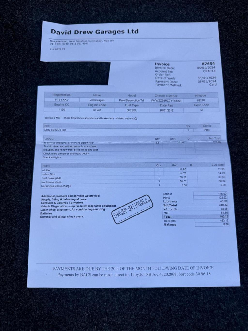 VOLKSWAGEN POLO 1.2 TDI BlueMotion Euro 5 (s/s) 5dr 2012