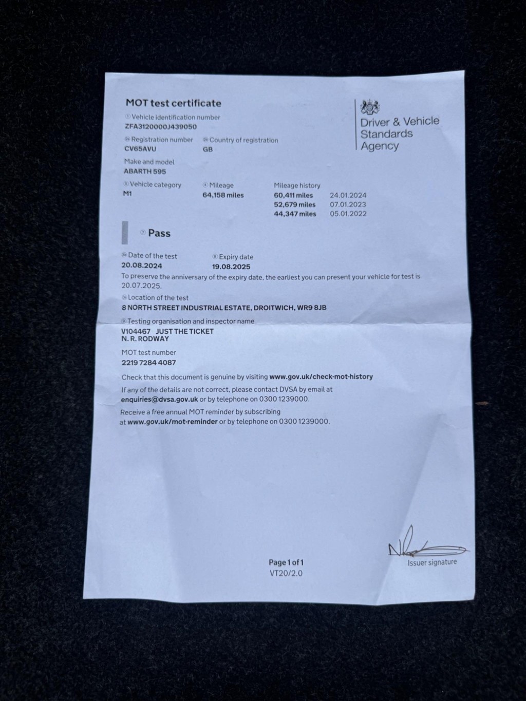 ABARTH 595 1.4 T-Jet Euro 6 3dr 2015