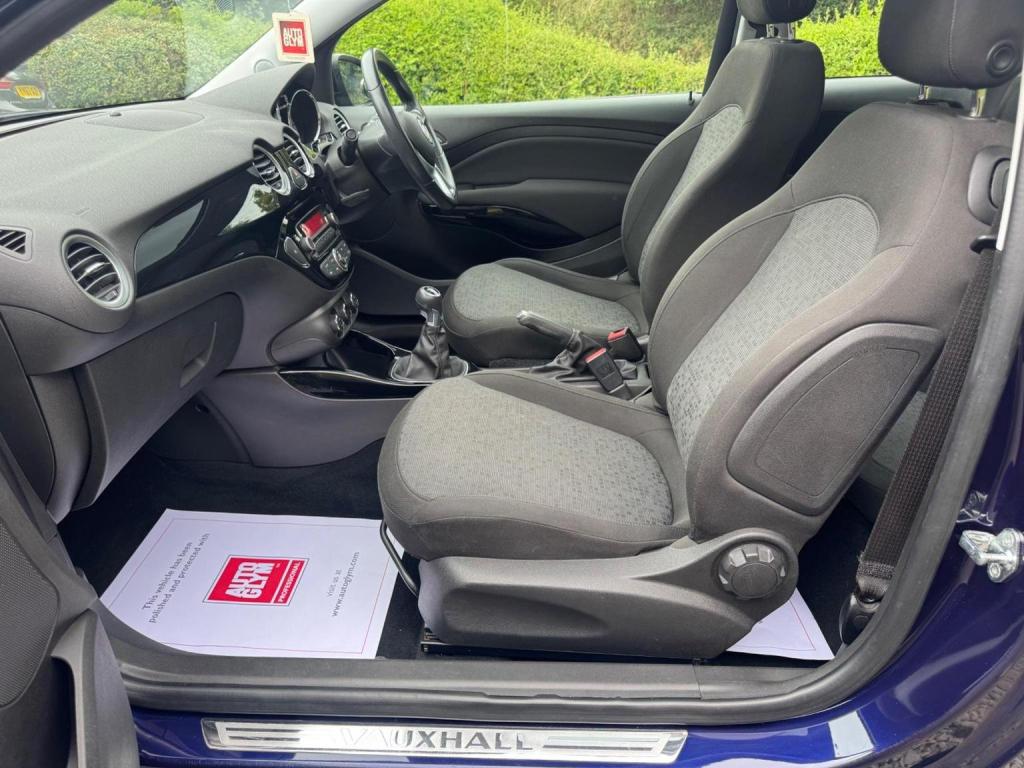 VAUXHALL ADAM 1.2i GLAM Euro 6 3dr 2016