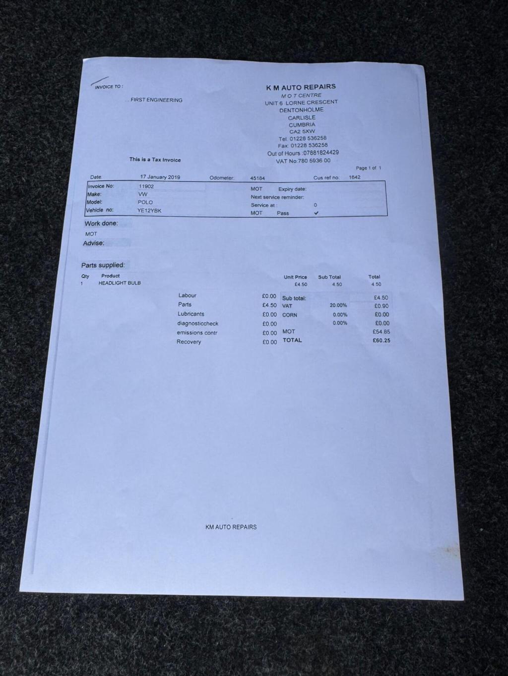 VOLKSWAGEN POLO 1.2 Match Euro 5 5dr 2012