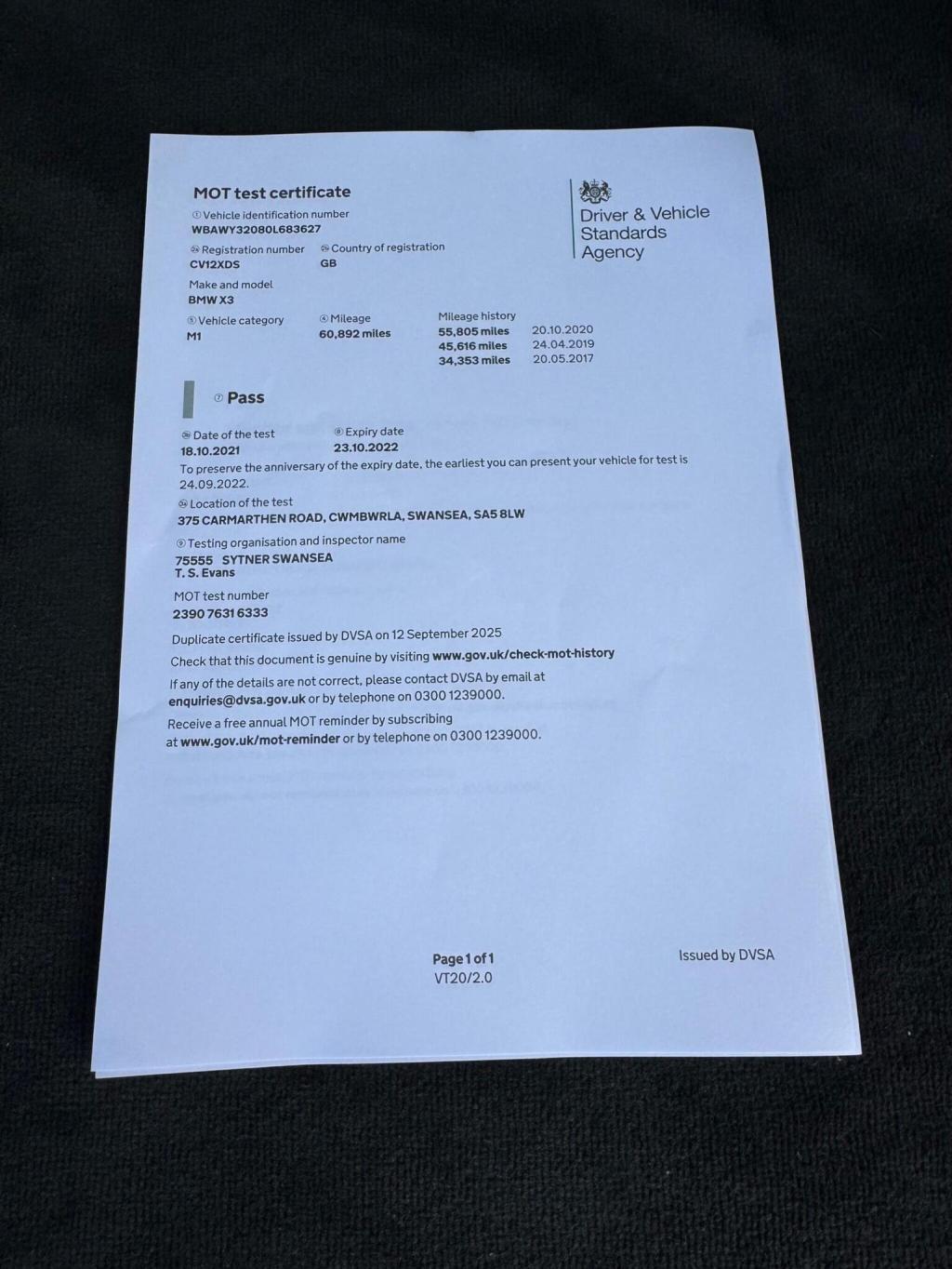 BMW X3 2.0 20d SE Steptronic xDrive Euro 5 (s/s) 5dr 2012