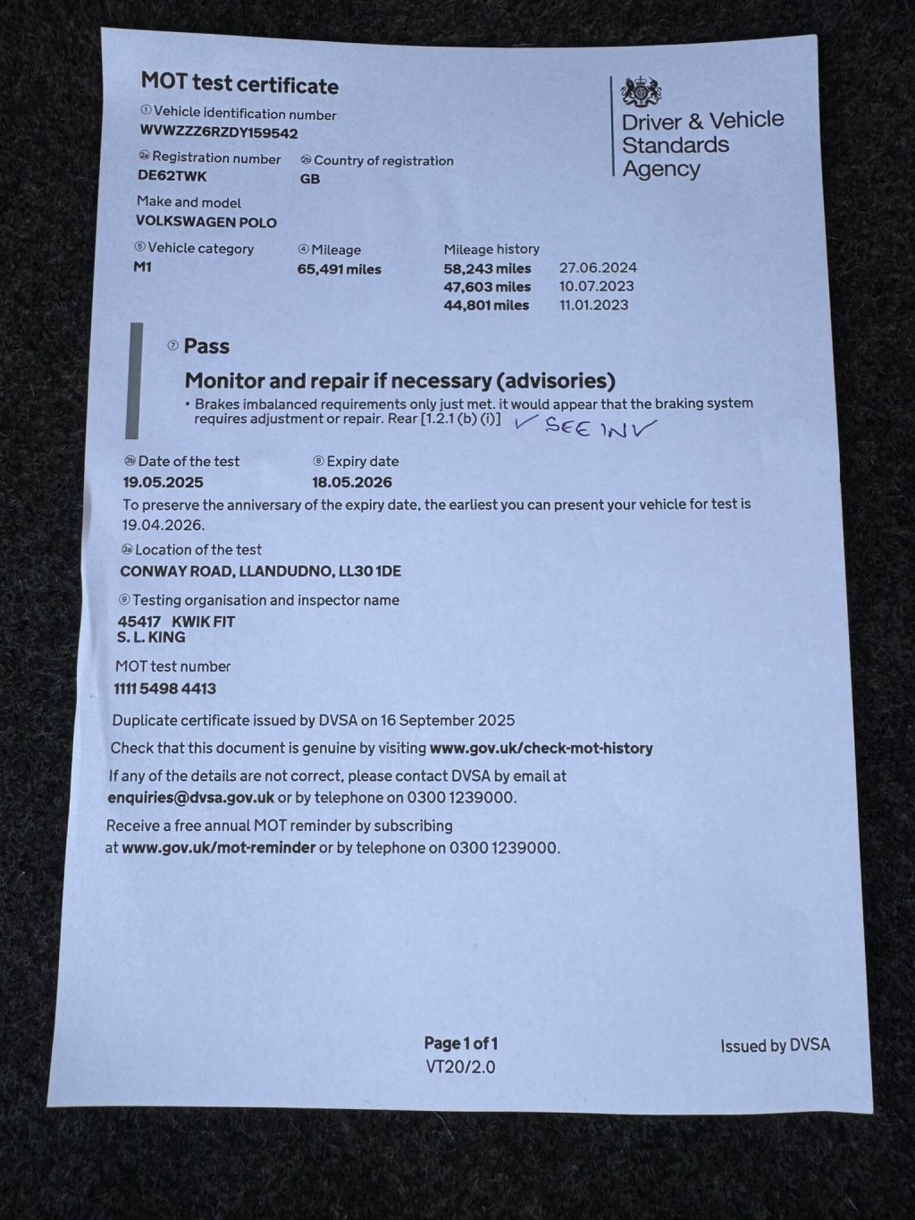 VOLKSWAGEN POLO 1.2 Match Euro 5 3dr 2013