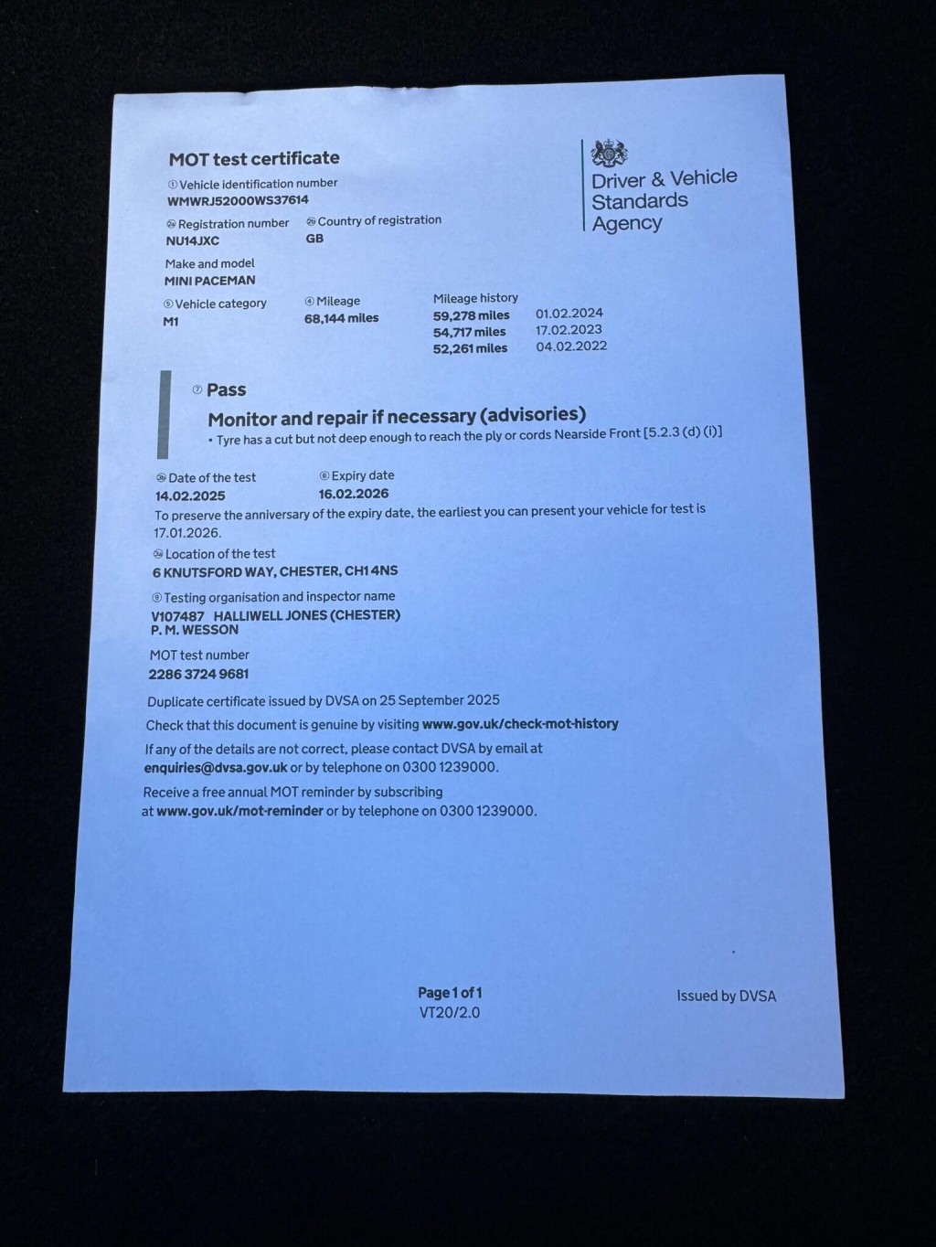 MINI PACEMAN 1.6 Cooper D Euro 5 (s/s) 3dr 2014