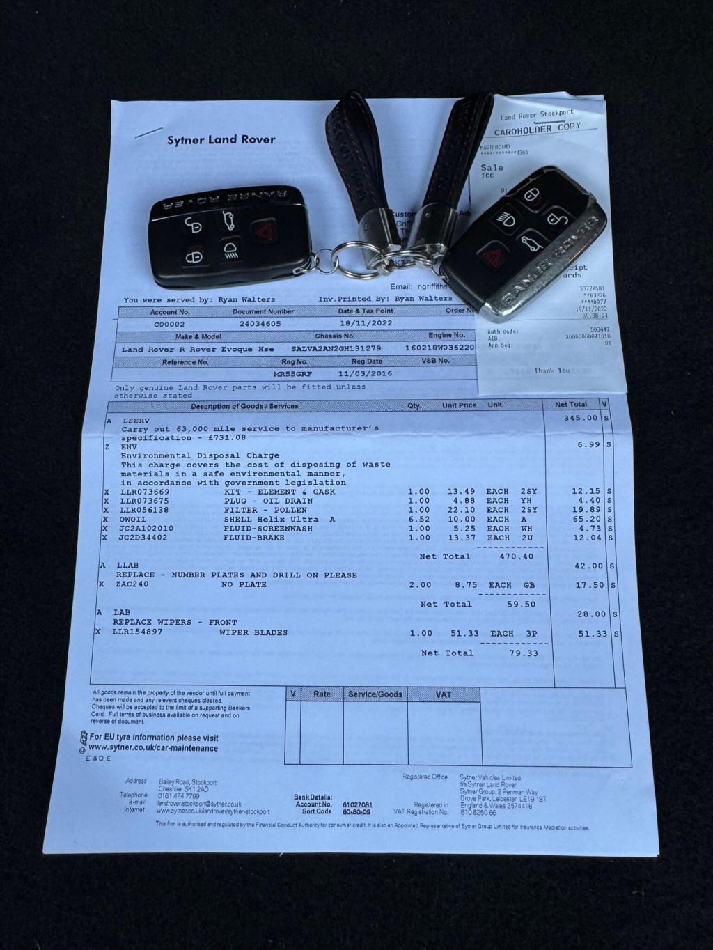 LAND ROVER RANGE ROVER EVOQUE 2.0 TD4 HSE Dynamic Auto 4WD Euro 6 (s/s) 5dr 2016