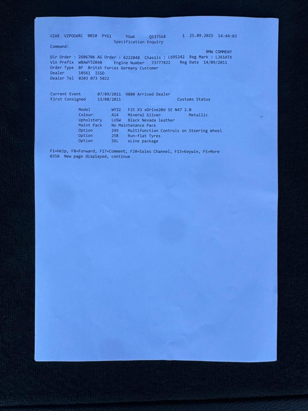 BMW X3 2.0 20d SE xDrive Euro 5 (s/s) 5dr 2011