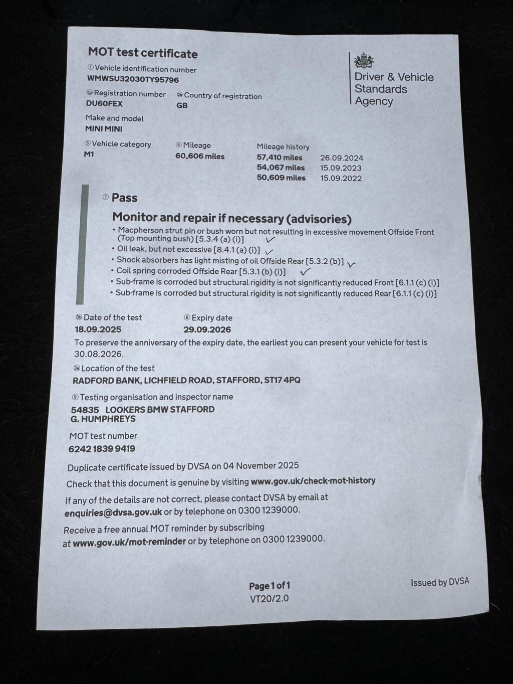 MINI HATCH 1.6 Cooper Euro 5 3dr 2010