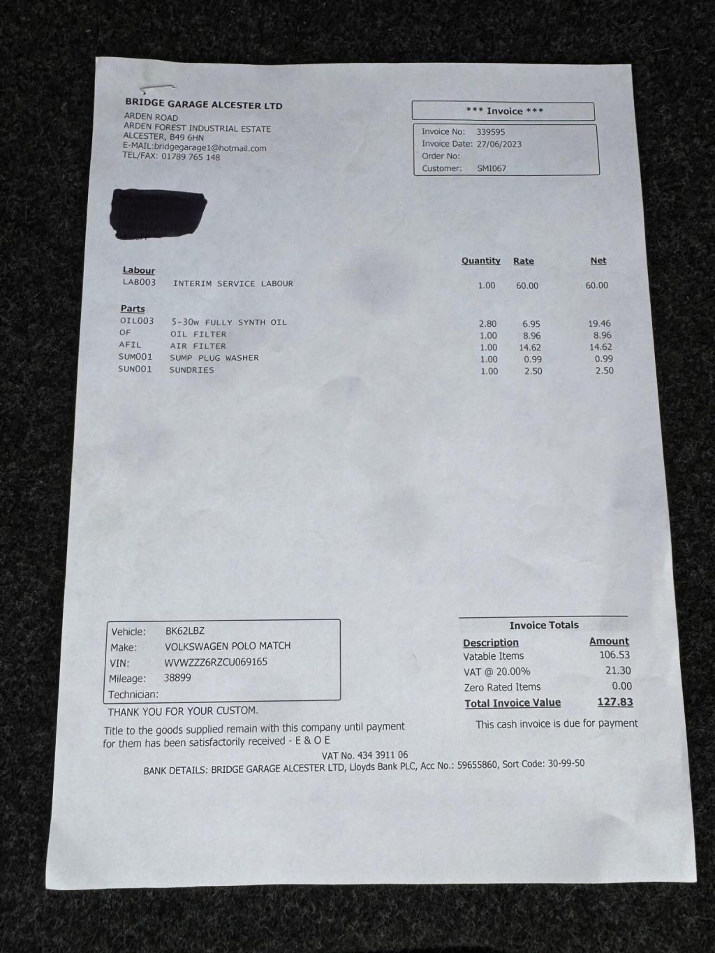 VOLKSWAGEN POLO 1.2 Match Euro 5 5dr 2012