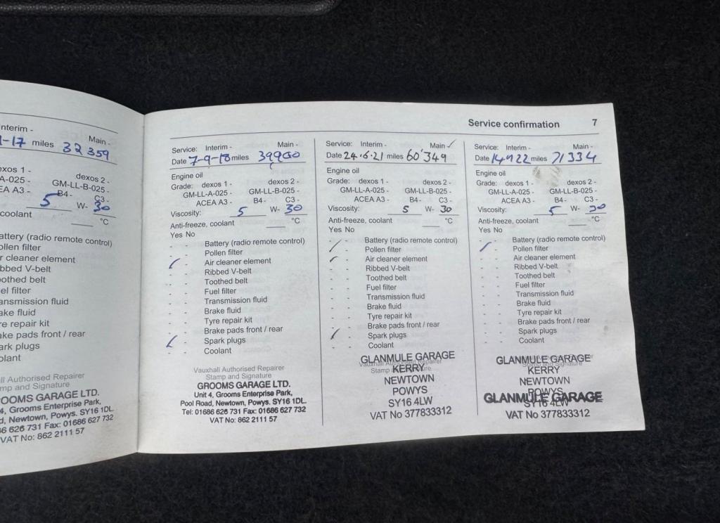 VAUXHALL ZAFIRA 1.6 16V Exclusiv Euro 5 5dr 2013