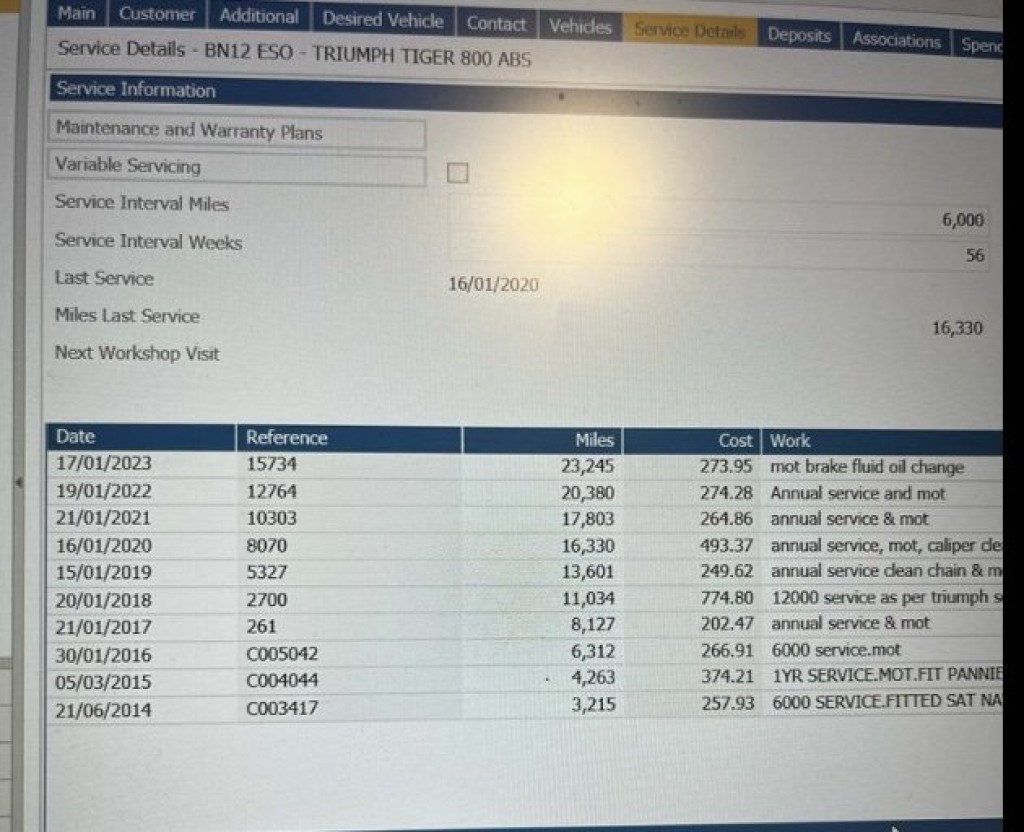 TRIUMPH Tiger TIGER 800 ABS 2012