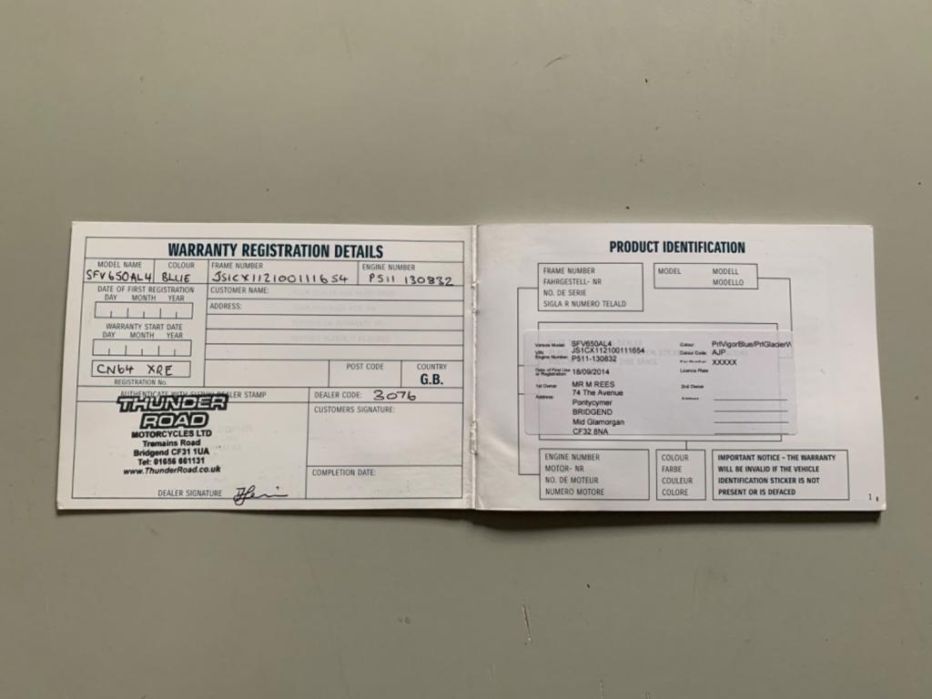 SUZUKI Gladius 650 650 SVF 2014